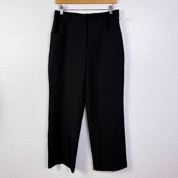 Vince Camuto Stretch Wide Leg Slim Trousers Pants Slacks Black Business Sz 6 NWT - Picture 2 of 11